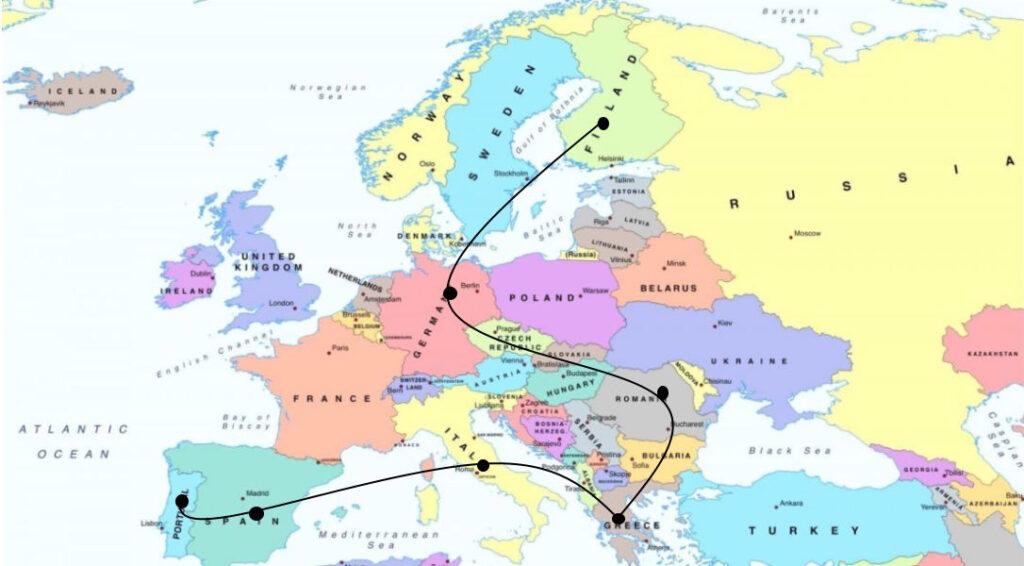 Europe map-Connecting partners